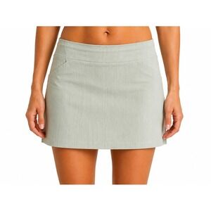 Mario Serrani Skort Women Large Green White Stripe Golf Tennis Stretch Skirt